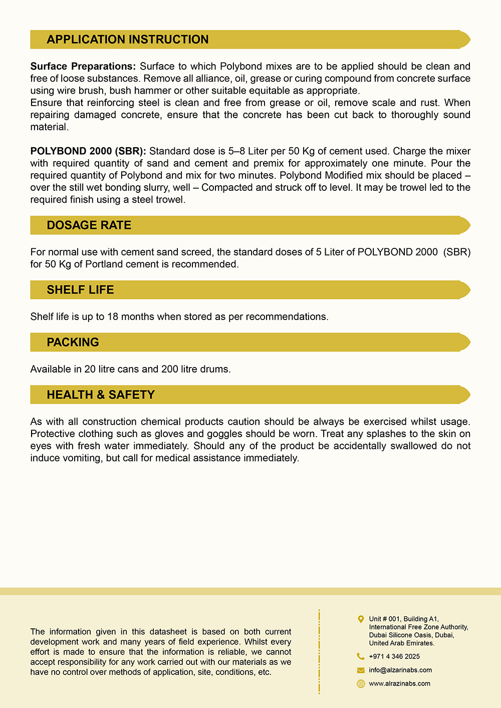 POLYBOND 2000 (SBR) - Page 2