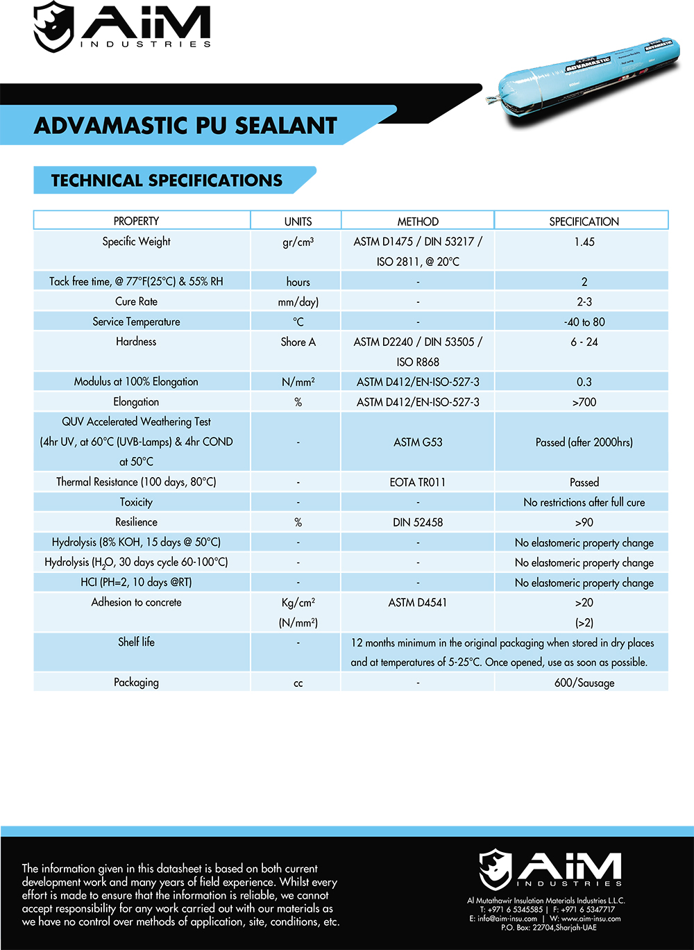 ADVAMASTIC PU SEALANT - Page 3